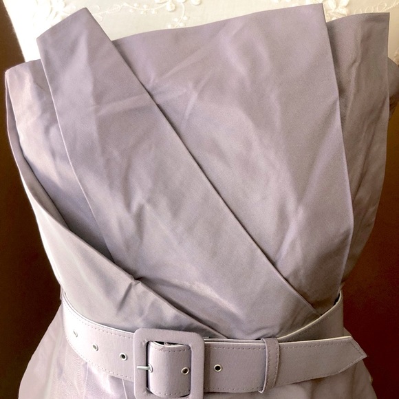 Strapless Boned Peplum Hem Cocktail Dresd - Picture 3 of 9